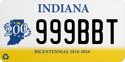 IN license plate 999BBT