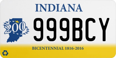 IN license plate 999BCY