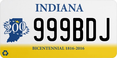 IN license plate 999BDJ