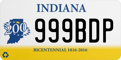 IN license plate 999BDP