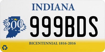 IN license plate 999BDS