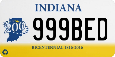 IN license plate 999BED