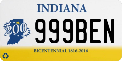 IN license plate 999BEN