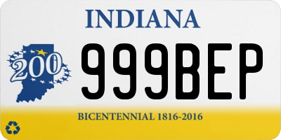 IN license plate 999BEP