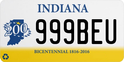 IN license plate 999BEU