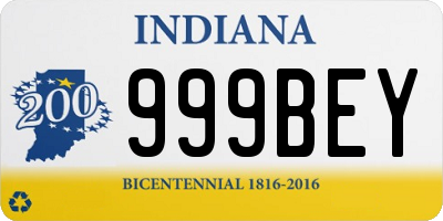 IN license plate 999BEY