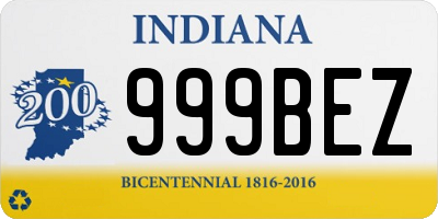 IN license plate 999BEZ