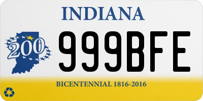 IN license plate 999BFE