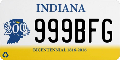 IN license plate 999BFG