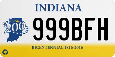 IN license plate 999BFH