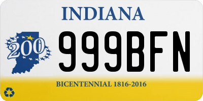 IN license plate 999BFN