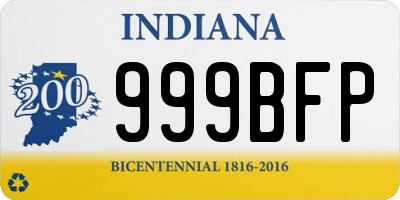 IN license plate 999BFP