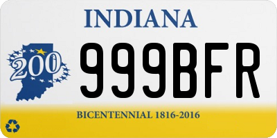 IN license plate 999BFR