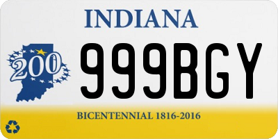 IN license plate 999BGY