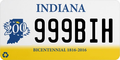 IN license plate 999BIH