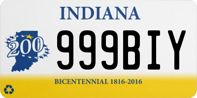 IN license plate 999BIY