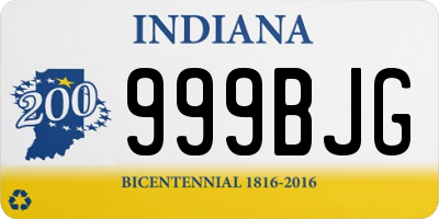 IN license plate 999BJG