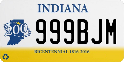 IN license plate 999BJM