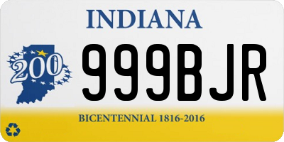 IN license plate 999BJR