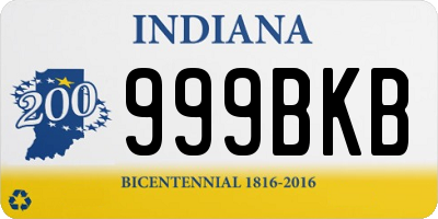 IN license plate 999BKB