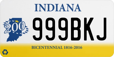 IN license plate 999BKJ