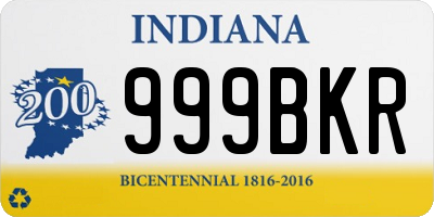 IN license plate 999BKR