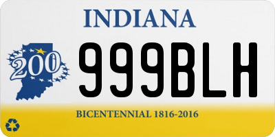 IN license plate 999BLH