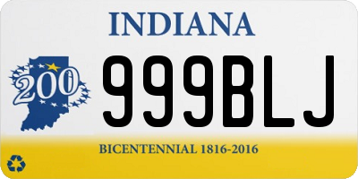 IN license plate 999BLJ