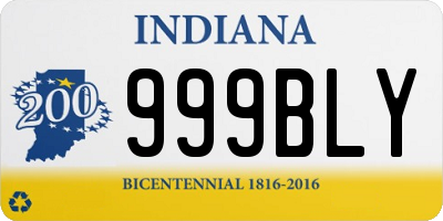 IN license plate 999BLY