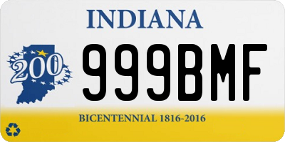 IN license plate 999BMF