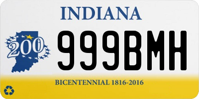 IN license plate 999BMH