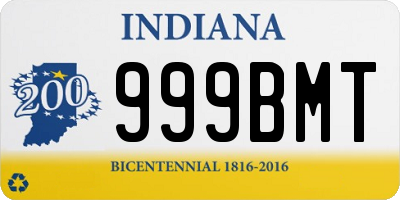 IN license plate 999BMT