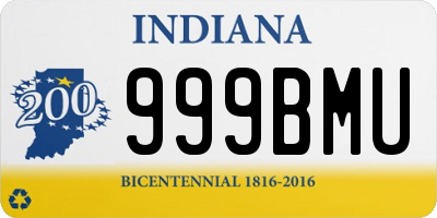 IN license plate 999BMU