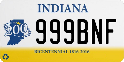 IN license plate 999BNF