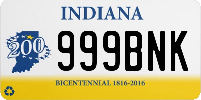 IN license plate 999BNK