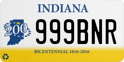 IN license plate 999BNR