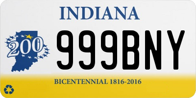 IN license plate 999BNY