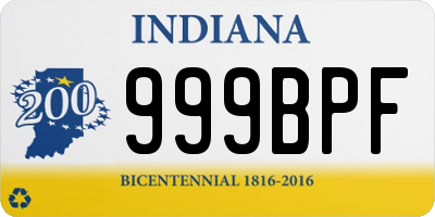 IN license plate 999BPF