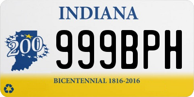 IN license plate 999BPH