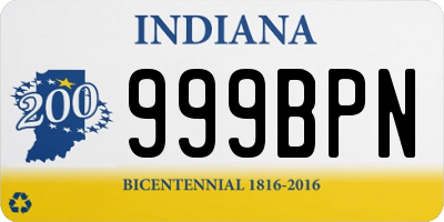 IN license plate 999BPN