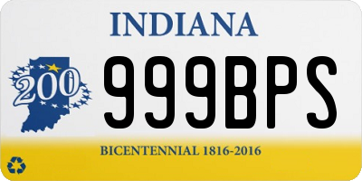 IN license plate 999BPS