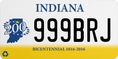 IN license plate 999BRJ