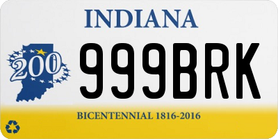 IN license plate 999BRK