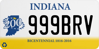 IN license plate 999BRV