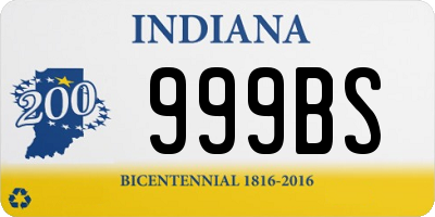 IN license plate 999BS