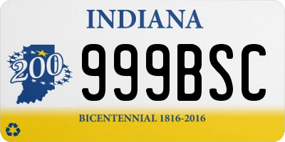 IN license plate 999BSC