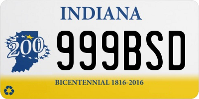 IN license plate 999BSD