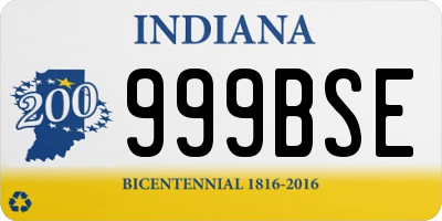 IN license plate 999BSE