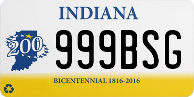 IN license plate 999BSG