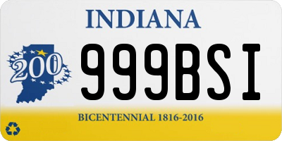 IN license plate 999BSI